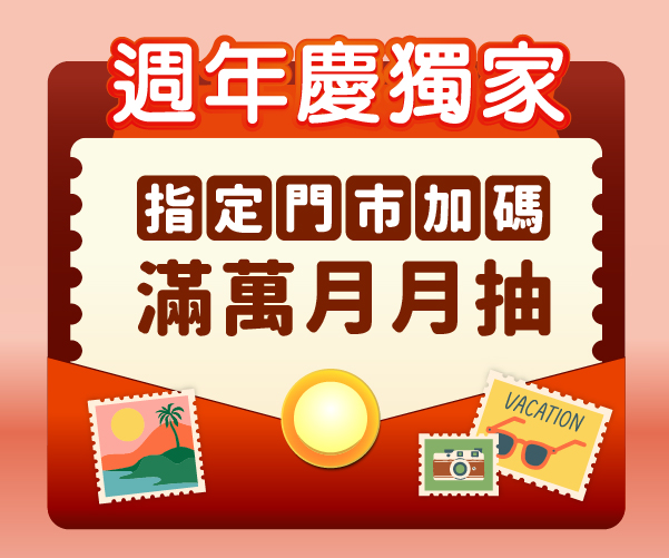 【中獎名單】超級週年慶指定門市加碼抽